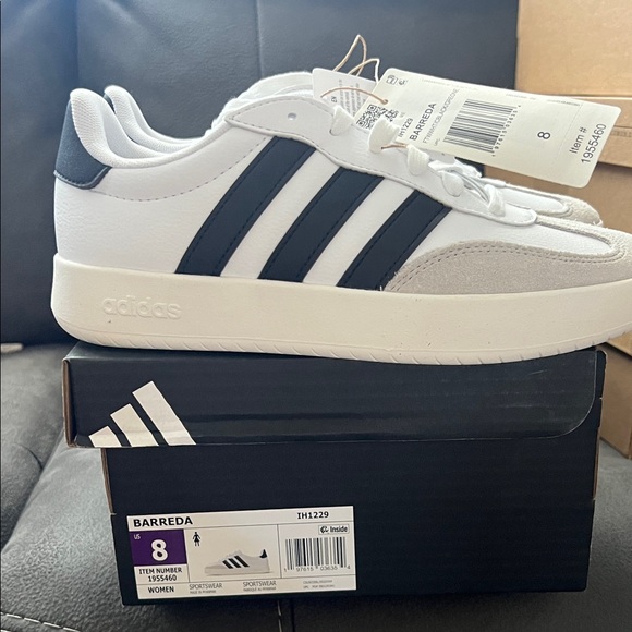 adidas Shoes - adidas Barreda women’s White and Black Low-Top Sneakers